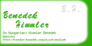 benedek himmler business card